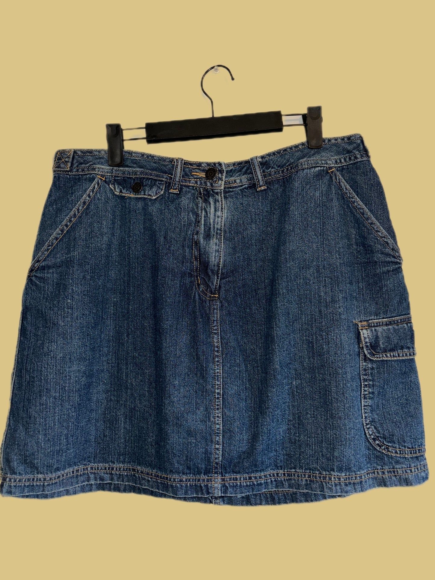 Denim mini skort (L)