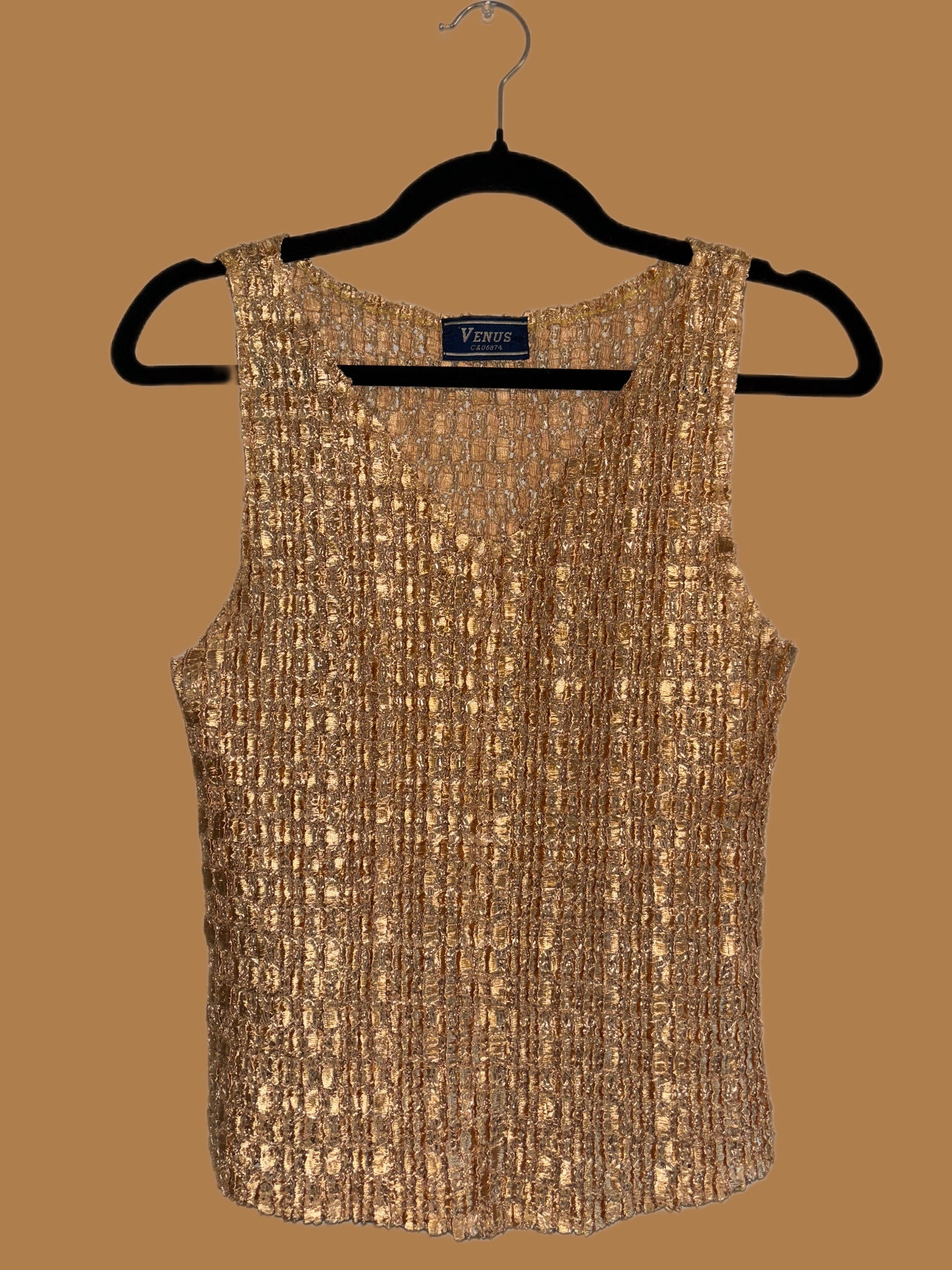 Vintage gold stretch tank (M/L)
