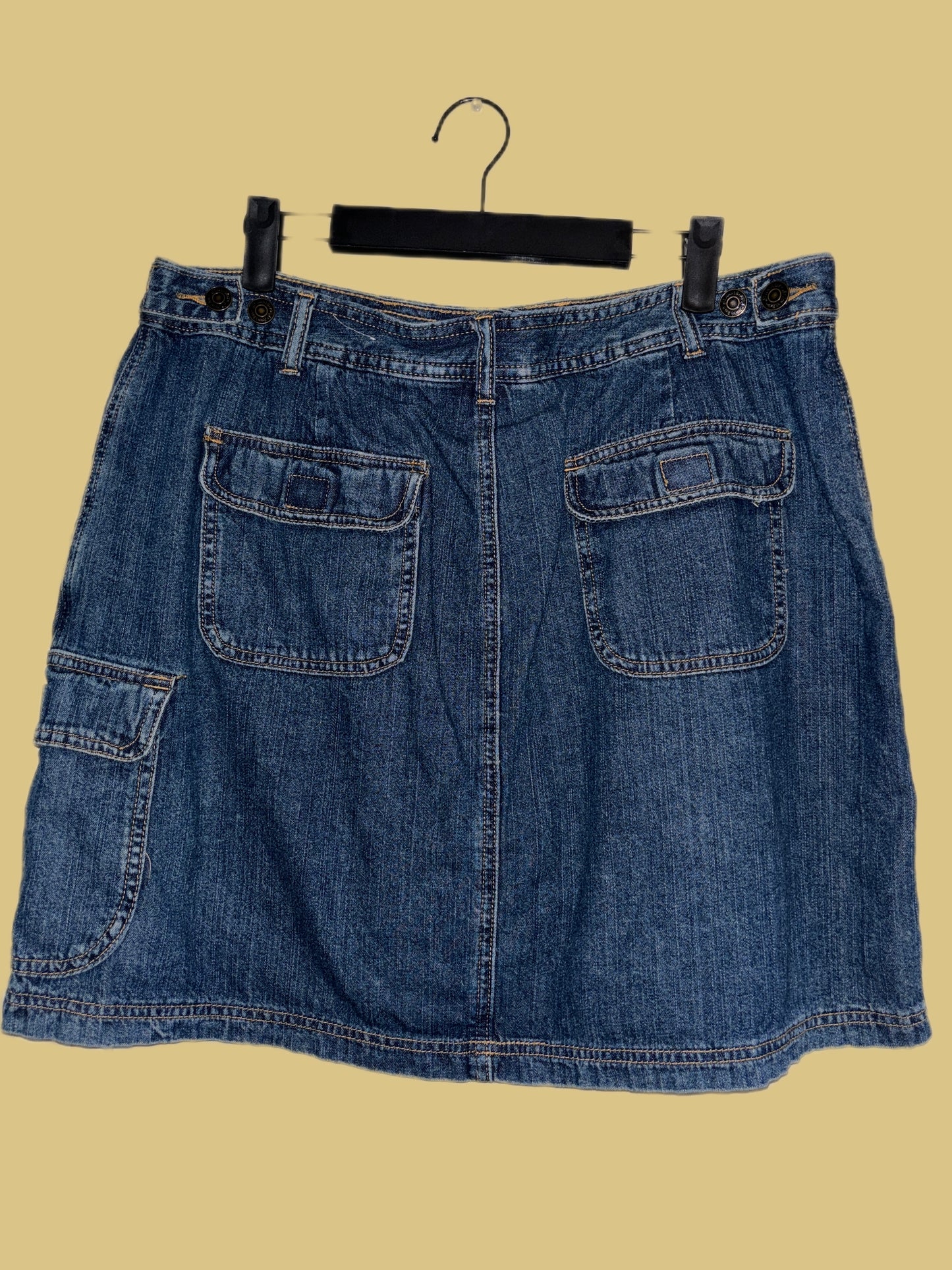 Denim mini skort (L)