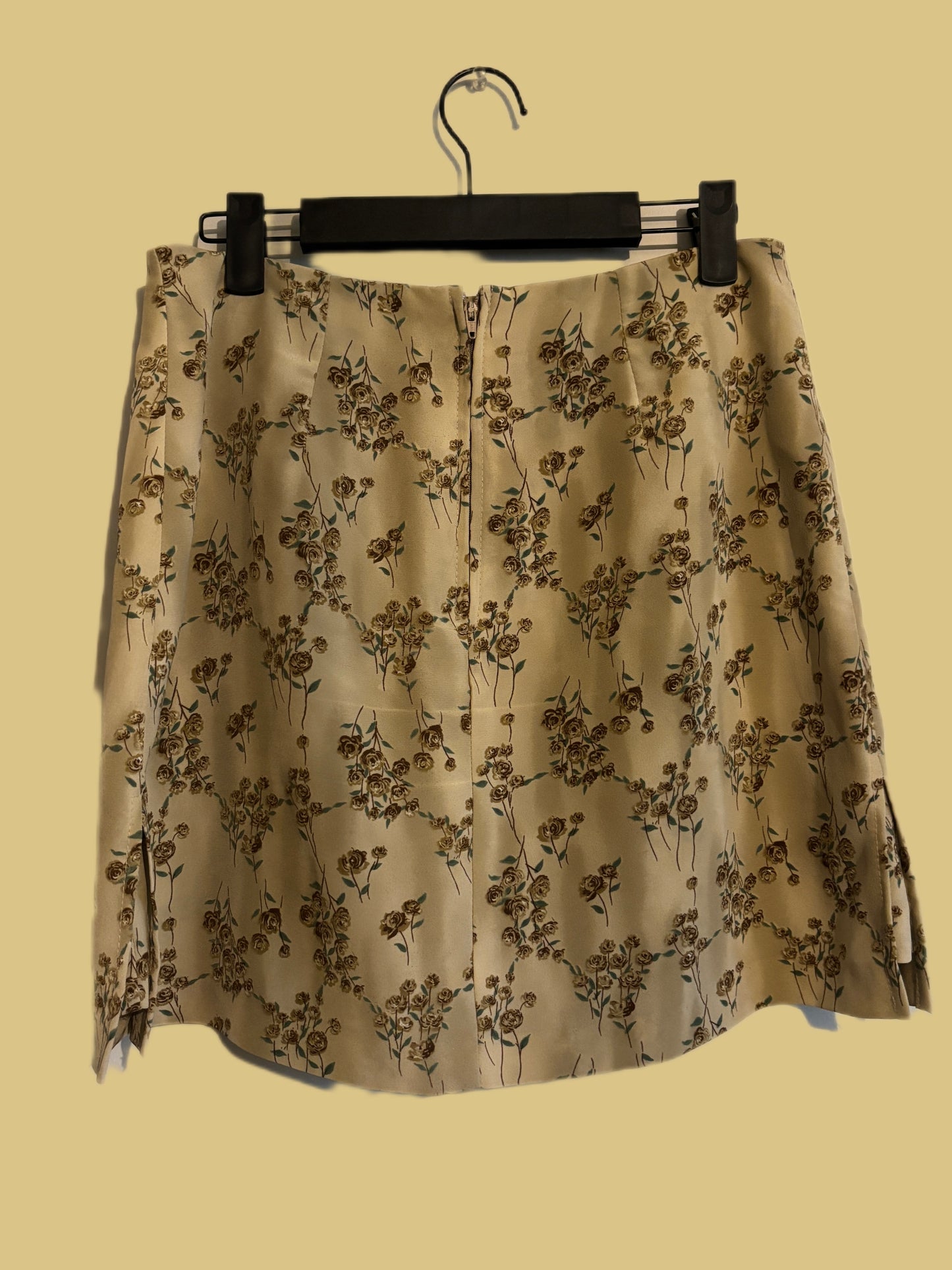 Fall Floral Mini Skirt(M)