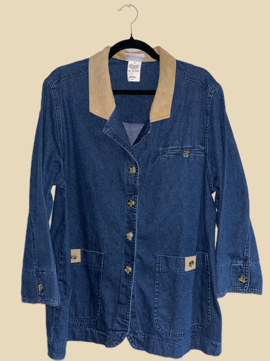 Denim & suede spring jacket (M)