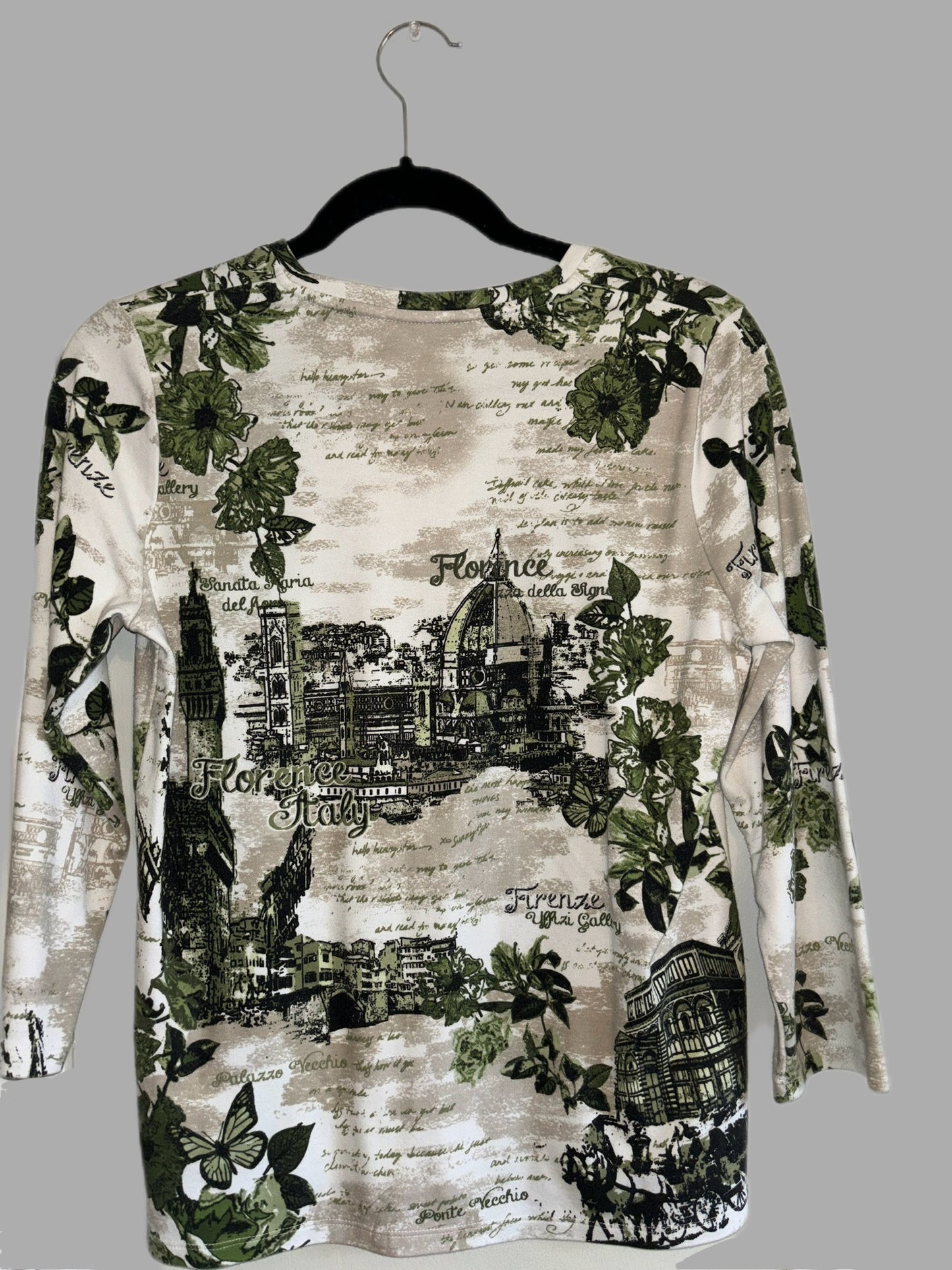 90’s 3/4 sleeve graphic top (M/L)