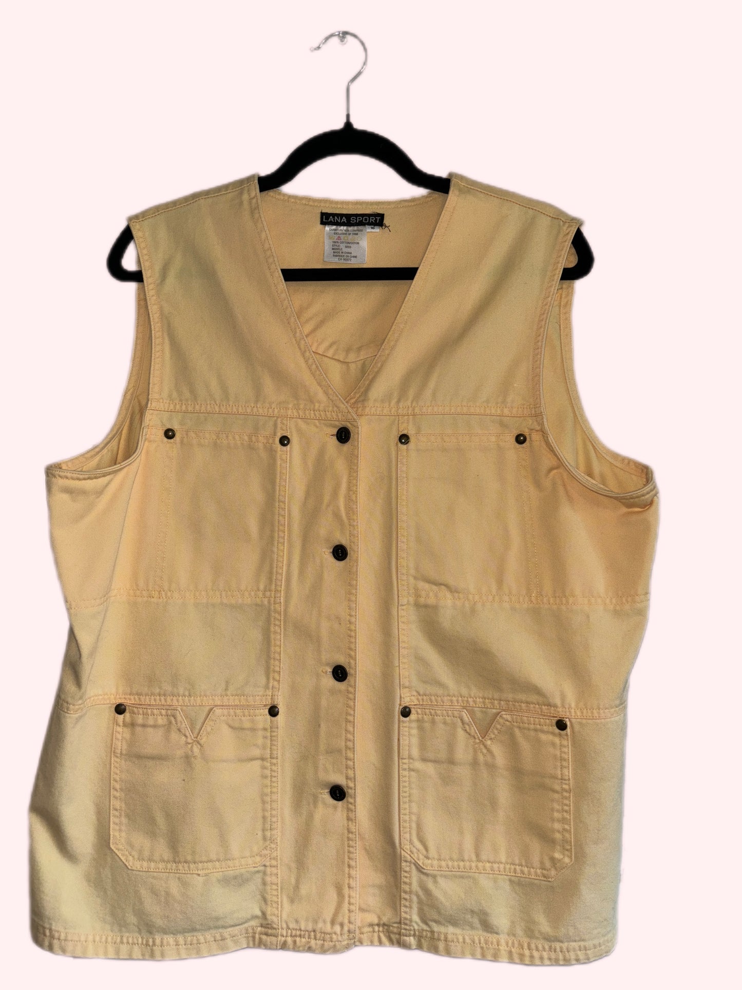 100% cotton cargo vest (XL)