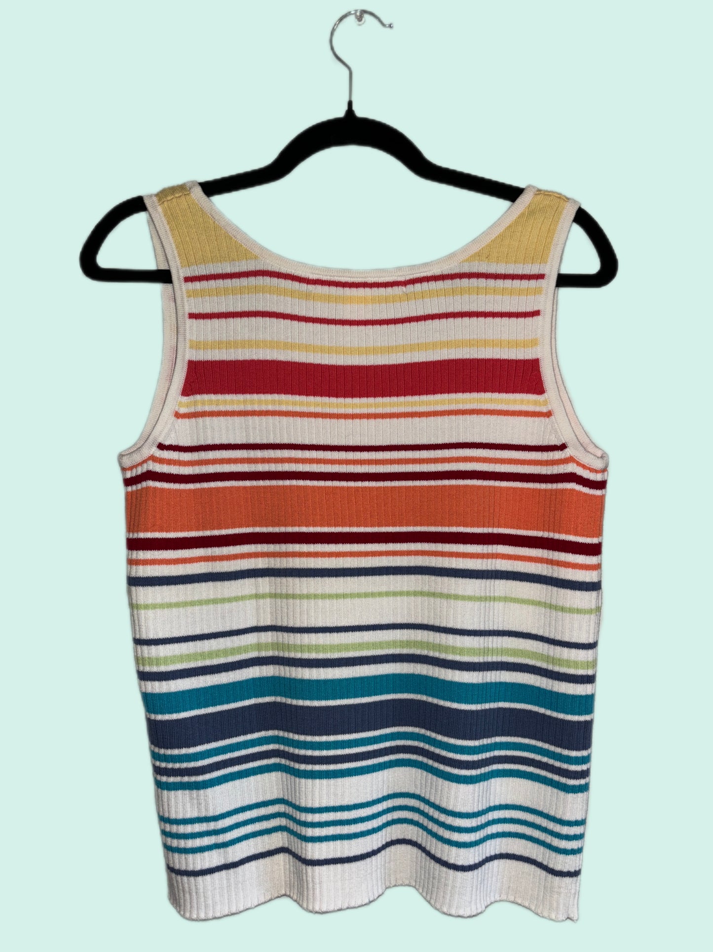 100% cotton stripped tank (L)