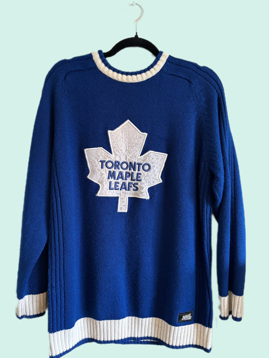 Vintage Leafs Knit Sweater (L)