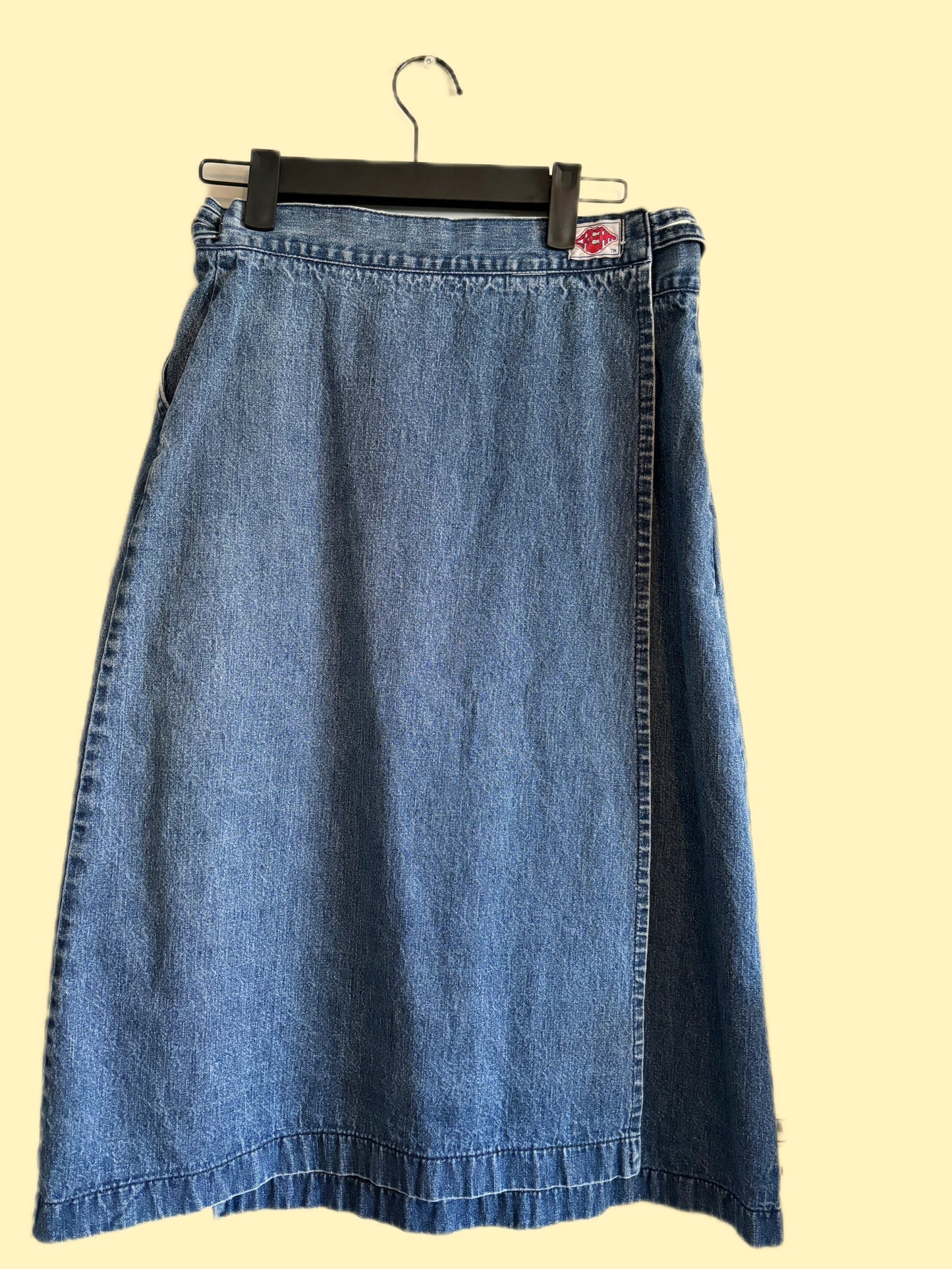 Vintage Denim Midi Skirt (S/M)