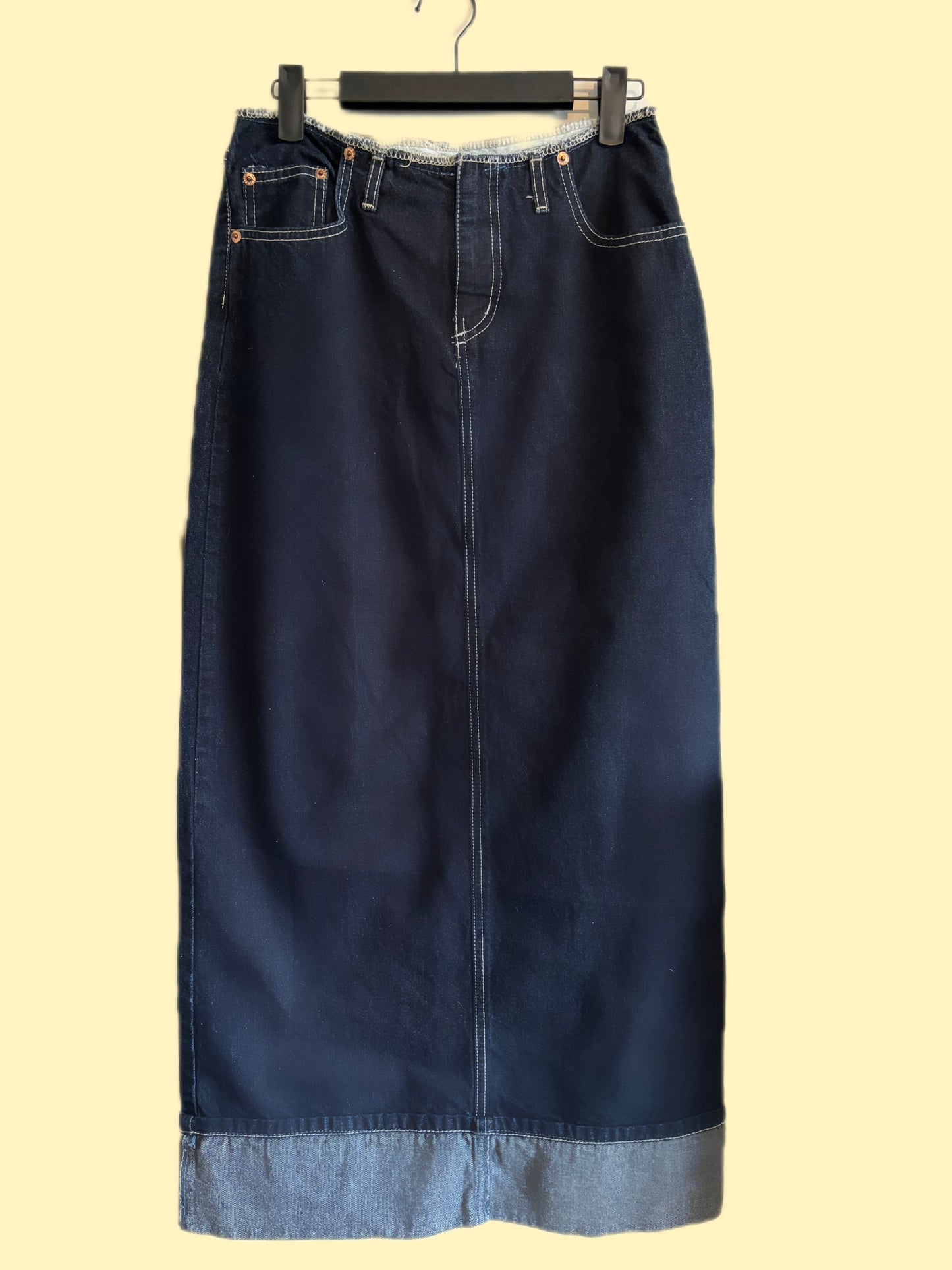 Vintage Denim Maxi Skirt (S)