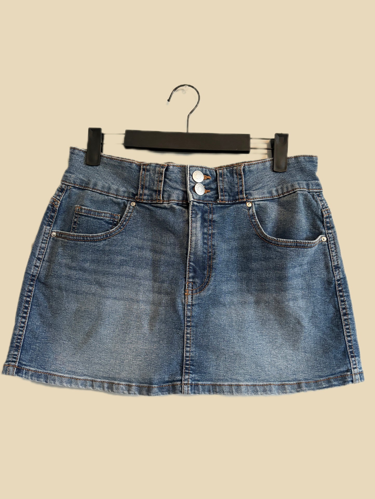 Y2K Denim Mini Skirt (M)