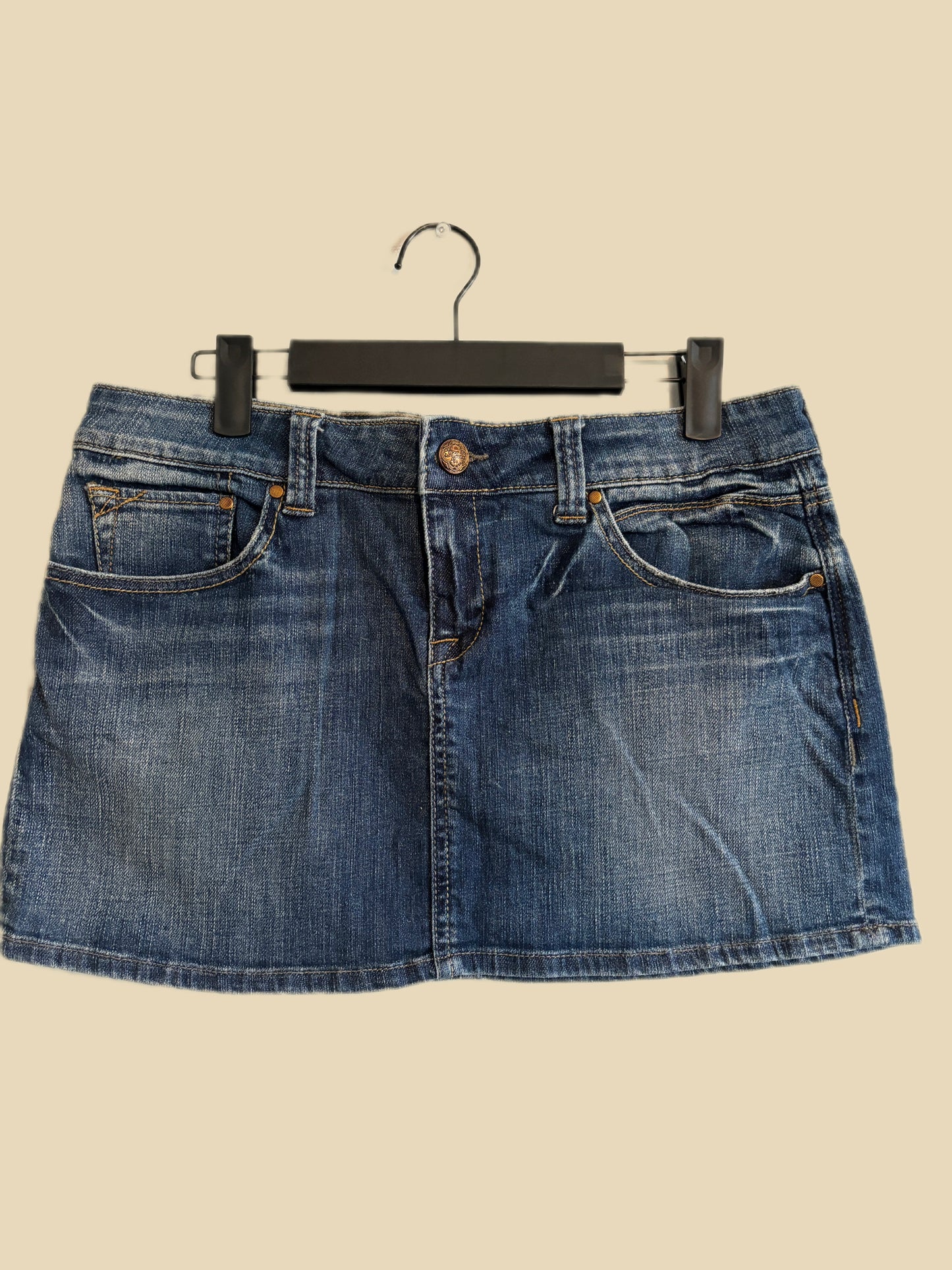 Y2K Denim Mini Skirt (L)