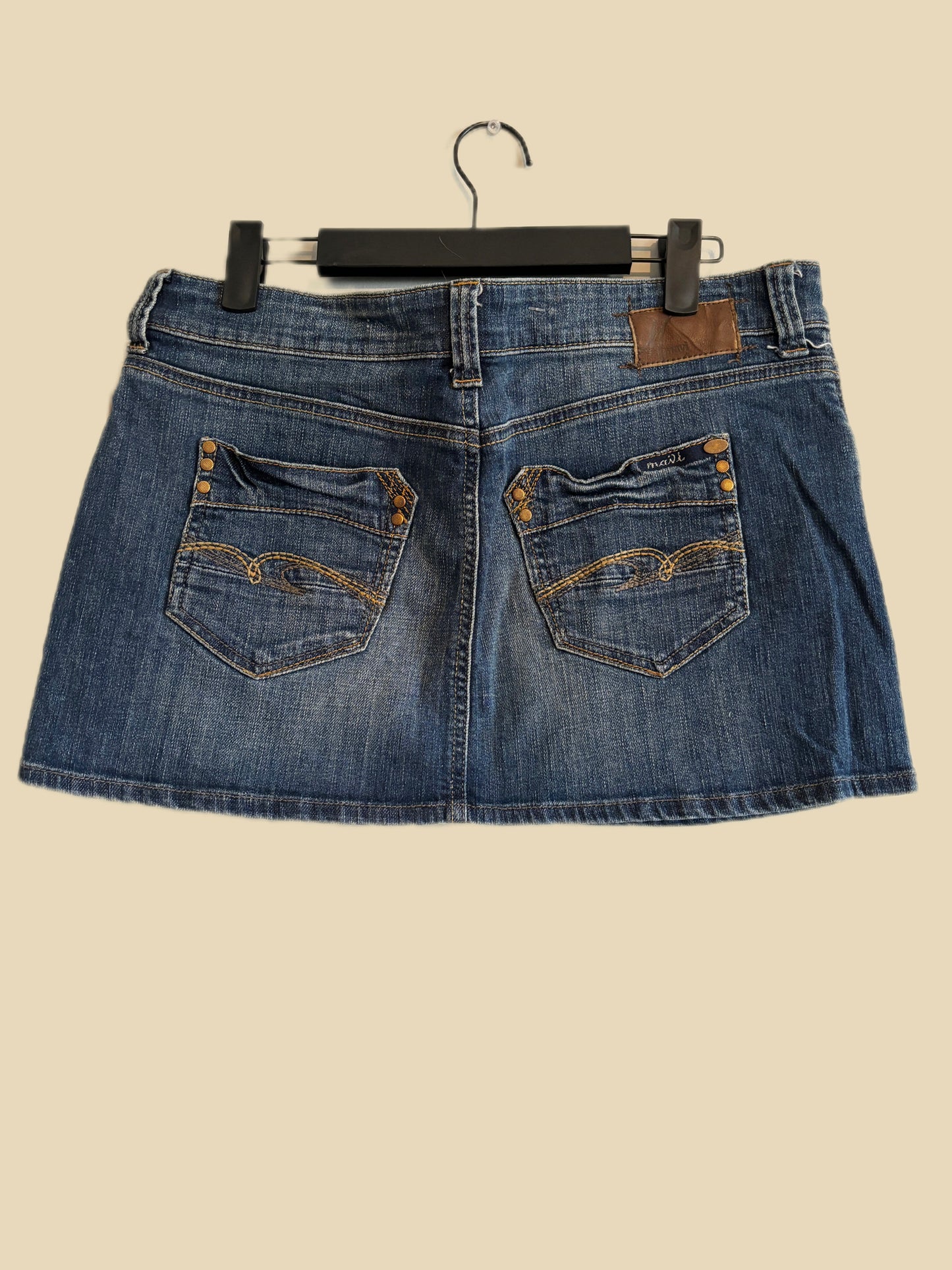 Y2K Denim Mini Skirt (L)