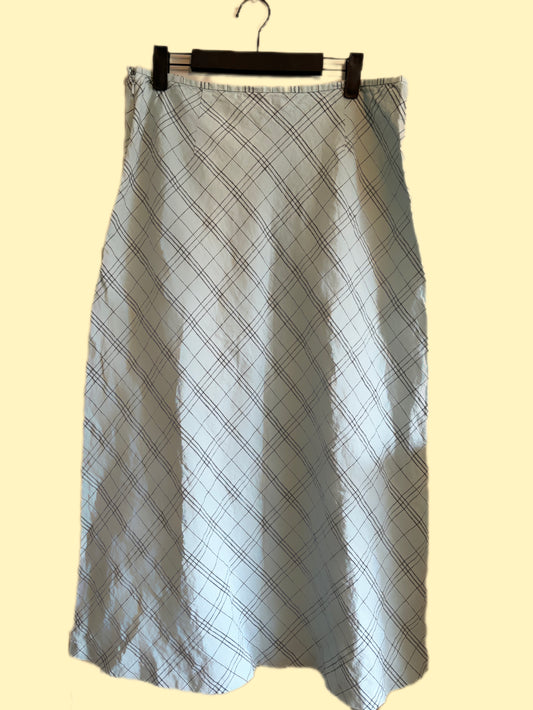 Vintage 100% Linen Maxi Skirt (L)